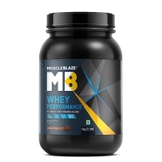 MuscleBlaze Whey Performance Protein, 1 kg (2.2 lb), Chocolate Flavour